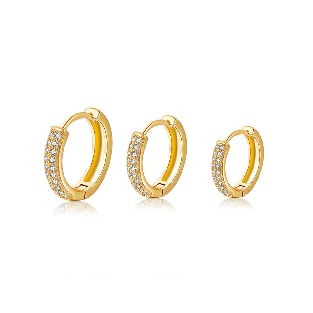 22002 Minimalist Small CZ Hoop Earrings Hoops